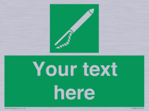 Custom sign safe condition Line throwing appliance